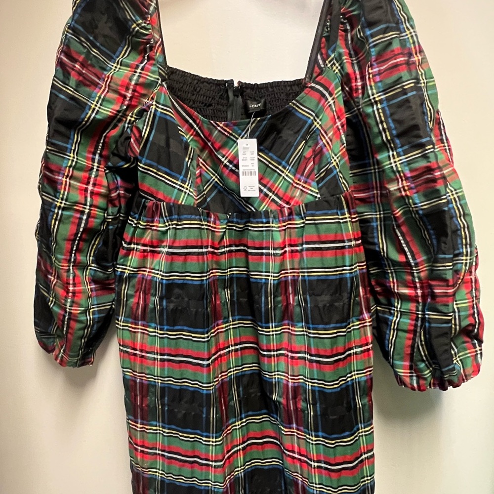 J crew holiday plaid dress